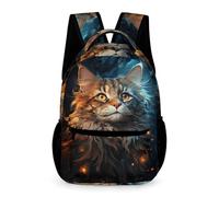 WECECE Sac À Dos Enfants CM2 Mignon Sac Chat Pour Enfant CP/CE1 CE2 Cartable Chaton Animal Pour Les Garçons Filles Bambin