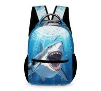 WECECE Sac À Dos Enfants CM2 Mignon Sac Requin Pour Enfant CP/CE1 CE2 Cartable Vie Marine Pour Les Garçons Filles Bambin