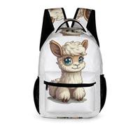 WECECE Sac À Dos Fille Alpaga Mignon Cartable Animal Imprimé Garçons Primaire, Sac D'école Enfants Idéal Pour Les Élèves De 5 À 9 Ans Va À L'école Voyage En Plein Air