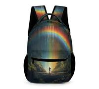 WECECE Sac À Dos Fille Arc-en-ciel, Enfants Sac D'école Primaire Étudiants Cartables Paysage Coloré Scolaires Sacs Léger Voyage Élèves Cadeaux De Rentrée Ccolaire 5-9 Ans