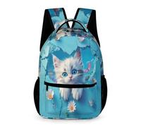 WECECE Sac À Dos Fille Chat Cartable Chaton Garçons Primaire, Sac D'école Enfants Idéal Pour Les Élèves De 5 À 9 Ans Va À L'école Voyage En Plein Air