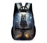 WECECE Sac À Dos Fille Chouette Cartable Thème Oiseau Garçons Primaire, Sac D'école Enfants Idéal Pour Les Élèves De 5 À 9 Ans Va À L'école Voyage En Plein Air