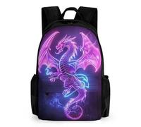 WECECE Sac À Dos Fille Motif du Dragon Cartable Dragon Volant Garçons Primaire, Sac D'école Enfants Idéal Pour Les Élèves De 7 À 12 Ans Va À L'école Voyage En Plein Air