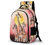 WECECE Sac À Dos Fille Primaire Giraffe Cartable Enfant Scolaire CE1 CE2 CM1, Sac Ecole Animal Pour CP CE 6 À 10 Ans Pour Voyages Et Un Usage Quotidien