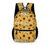 WECECE Sac À Dos Fille Tournesol Cartable Fleur Garçons Primaire, Sac D'école Enfants Idéal Pour Les Élèves De 5 À 9 Ans Va À L'école Voyage En Plein Air