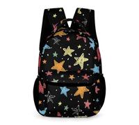 WECECE Sac à Dos Five-Pointed Étoile Filles 10-13 Ans Cartable Étoiles CM2-4e Garçons Sac d'École Grand Format Backpack 43x32x15 cm Sorties Cours Usage École