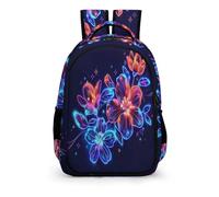 WECECE Sac À Dos Fleur Scolaire Garçons Adolescents Grands Sacs D'école Plantee Néon Filles Voituretables Enfants Sacs À Dos Impression Sacs D'école Pour 8-15 Ans