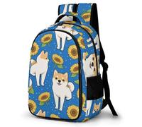 WECECE Sac à Dos Garçon Chiot Mignon, Cartable Scolaire Primaire Adolescent Durable, Sac Ecole Enfant Avec Animaux Chien Grande Capacité pour Filles Voyage, Voiture de Sport