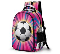 WECECE Sac à Dos Garçon Football, Cartable Scolaire Primaire Adolescent Durable, Sac Ecole Enfant Avec Motif Ballon de Football Grande Capacité pour Filles Voyage, Voiture de Sport