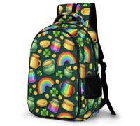 WECECE Sac À Dos Garçon St. Patrick's Day, Cartable Primaire Pour Classes 1-5, Sacs Clover Leaves Fille De 6-12 Ans Sacs Scolaire Pour L’École Et Les Voyages