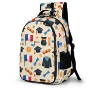 WECECE Sac À Dos Garçons Graduation Theme De CP À CM2, Cartable France Flag Primaire Léger Pour Fille De 8-14 Ans, Sac D’École Collège Décontracté Pour Voyages
