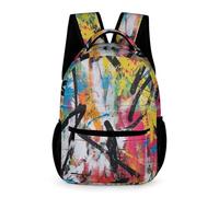 WECECE Sac À Dos Graffiti Cartable Garçon 6 Ans Filles Sac Memphis Style D'école Scolaire Pour Ado Enfant Cartable Pour Loisir Sacs De Voyage