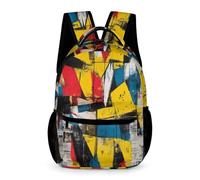 WECECE Sac à Dos Graffiti Grande Section Primaire 6-10 Ans Cartable Coloré CE2 Filles Enfants Garçons School Bag Durable Usage Quotidien Livres Petits Objets Cadeau d'Anniversaire École