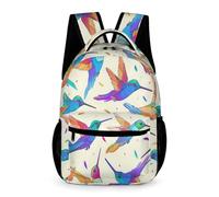 WECECE Sac À Dos Imprimé d'oiseau Fille Sac A Dos Enfants Garçons Sacs Ecole Filles Garçon Primaire Cartable Scolaire Poids Léger Avec Poche À Bouteille Poche Avant