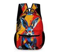 WECECE Sac À Dos Lapin Garcon, Léger CArtable Animal Lapin Filles Enfant CM1/4ème Primaire 10 Ans Mignon Sac À Dos Fille Garçon Pour A4 Dossier Voyage