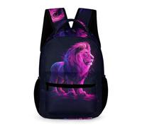 WECECE Sac À Dos Lion Sacs D'école Scolaires Cartable Lions Roi des Animaux Filles Garçons 6 Ans Cartables Pour Primaire Outdoor Voyage École