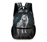 WECECE Sac À Dos Loup Enfants Sac Animal Loup Cartable Pour CP/CE1 Rucksacks De Motif Pour Les Garçons En Bas Âge Filles