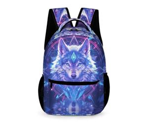 WECECE Sac à Dos Loup Filles Garçons 8-12 Ans Cartable Animal Loups CE2-5e pour Ado Sac d'École Durable 43x32x15 cm Collège Rentrée des Classes Livres Cahiers