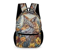 WECECE Sac À Dos Loup Garcon, Léger Cartable Animal Loup Filles Enfant CM1/4ème Primaire 10 Ans Mignon Sac À Dos Fille Garçon Pour A4 Dossier Voyage