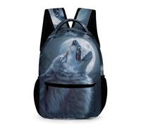 WECECE Sac À Dos Loup Garcon, Léger Cartable Animal Loup Filles Enfant CM1/4ème Primaire 10 Ans Mignon Sac À Dos Fille Garçon Pour A4 Dossier Voyage