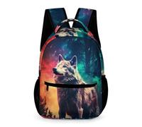 WECECE Sac À Dos Loup Pour Filles Cartable Animal Loup Primaire CM1/CE2 Sac Ecole Élégant Et Léger Pour 9 Ans, Sacs D'école
