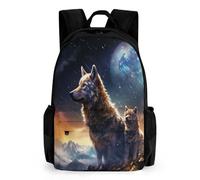WECECE Sac À Dos Loup Pour Filles, Enfants Sac D'école Primaire Étudiants Cartables 3D Loup Scolaires Sacs Léger Voyage Élèves Cadeaux De Rentrée Ccolaire 5-12 Ans
