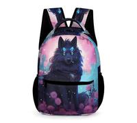 WECECE Sac À Dos Loup Scolaire CArtable Animal Loup Quatrième Fille Garcon Backpack Loisir Sacs De Voyage Sac À D'école Léger Rucksack Pour Enfant 6,7,8,9Ans