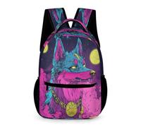 WECECE Sac à Dos Loups Filles Garçons 8-12 Ans Cartable Animal Loup CE2-5e pour Ado Sac d'École Durable 43x32x15 cm Collège Rentrée des Classes Livres Cahiers