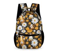 WECECE Sac À Dos Marguerite Scolaire Cartable Fleur Quatrième Fille Garcon Backpack Loisir Sacs De Voyage Sac À D'école Léger Rucksack Pour Enfant 6,7,8,9Ans