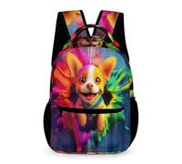 WECECE Sac à Dos Mignon Chiot Élèves 13 Ans Cartable Animal Chien Motif 4e Enfants Sac Collège Moderne 43x32x15 cm Collège Loisirs Quotidien Livres Cahiers