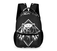 WECECE Sac À Dos Motif d'ours D'école De Mignonne Animal Imprimé CArtable Pour Le Sac De Voyage D'enfants Filles Garçons Bookbag