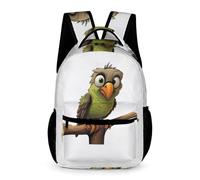 WECECE Sac À Dos Oiseau Imprimé Fille Sac A Dos Enfants Garçons Sacs Ecole Filles Garçon Primaire Cartable Animal Scolaire Poids Léger Avec Poche À Bouteille Poche Avant