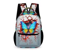 WECECE Sac À Dos Papillon Enfants Sac 3D Cartable Pour CP/CE1 Rucksacks De Motif Pour Les Garçons En Bas Âge Filles