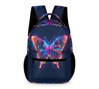 WECECE Sac À Dos Papillon Fille Cartable Enfants Garçons Grand Sacs Ecole Coloré Fille Garçon Primaire Sac A Dos Scolaire Poids Léger Avec Poche Avant