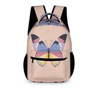 WECECE Sac À Dos Papillon Pour Filles, Enfants Sac D'école Primaire Étudiants Cartable Coloré Scolaires Sacs Léger Voyage Élèves Cadeaux De Rentrée Ccolaire 5-9 Ans