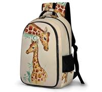 WECECE Sac À Dos Pour Adolescentes Filles, Sac À Dos Giraffe Scolaire 3e - 9e Année, Décontracté Cartable Avec Animal Pour Garçon Ecole Et Voyages