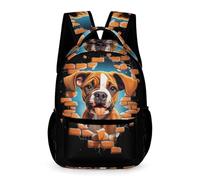 WECECE Sac À Dos Pour Enfants Cartable BouleChienue Français Garçons Primaire, Sac D'école Chien Animal Pour Filles 6-10 Ans, Cartable Voyage Et Sacs Ecole Décontracté