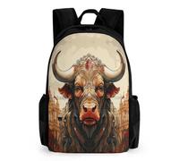 WECECE Sac À Dos Pour Enfants Cartable Tauromachie Espagnole Garçons Primaire, Sac D'école Taureau Pour Filles 9-16 Ans, Cartable Voyage Et Sacs Ecole Décontracté Pour Adolescent