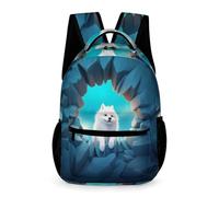 WECECE Sac À Dos Renard Blanc Garçon CM2/CM1/CP, Cartable Animal Imprimé Enfant 6-11 Ans Mignon Léger Sac A Dos Pour A4 Dossiers Primaire Préscolaire 5ème