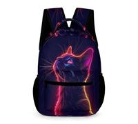 WECECE Sac À Dos Scolaire Personnalisé Chat En 3D Sac À Dos Chaton D'école Léger Et Décontracté Pour Enfants, Garçons, Filles, Adolescents