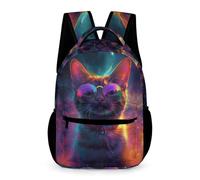 WECECE Sac À Dos Scolaire Personnalisé Chat En 3D Sac À Dos D'école Léger Et Décontracté Pour Enfants, Garçons, Cartable Chaton Filles