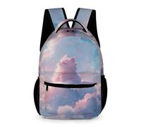 WECECE Sac À Dos Scolaire Personnalisé Chaton Nuages En 3D Sac À Dos D'école Léger Et Décontracté Pour Enfants, Garçons, Cartable Chat Filles