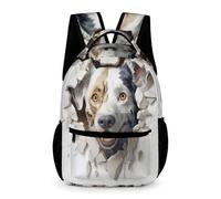 WECECE Sac À Dos Scolaire Personnalisé Chien En 3D Sac À Dos Chiot Animal D'école Léger Et Décontracté Pour Enfants, Garçons, Filles, Adolescents