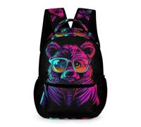 WECECE Sac À Dos Scolaire Personnalisé Motif d'ours En 3D Sac À Dos D'école Léger Et Décontracté Pour Enfants, Garçons, Cartable Animal Imprimé Filles