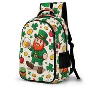 WECECE Sac À Dos St. Patrick's Day Pour Enfants, Respirant Cartable Shamrock Motif Primaire Garçon De 6 À 9 Ans, Sac D'école Pour Filles Les École Voyages