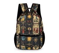 WECECE Sac à Dos Tarot Carte Grande Section Primaire 7 Ans Sac Scolaire CE1-CE2 Filles Enfants Garçons School Bag Poche Avant Pratique Livres Cahiers Gourde Cadeau d'Anniversaire École
