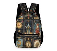 WECECE Sac à Dos Tarot Carte Grande Section Primaire 7 Ans Sac Scolaire CE1-CE2 Filles Enfants Garçons School Bag Poche Avant Pratique Livres Cahiers Gourde Cadeau d'Anniversaire École