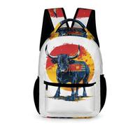 WECECE Sac À Dos Taureau Pour Filles, Enfants Sacs D'école Primaire Léger CArtable Animal Cow Print Scolaire Sac À Livres Décontracté De Voyage Pour 6-10 Ans