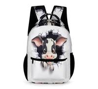 WECECE Sac À Dos Taureau Sacs École Pour Enfants 7 Ans, Cartable Animal Vache Print Primaire Fille Et Garçon, Sac D'école Idéal Pour Voyage, Loisirs
