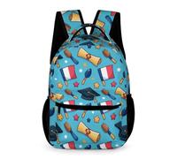 WECECE Sac à Dos Thème Remise de Diplôme Grande Section Primaire 7 Ans Sac d'École France Drapeau CE1 Fille Bookbag Garçon Livres Petits Objets Cadeau d'Anniversaire École
